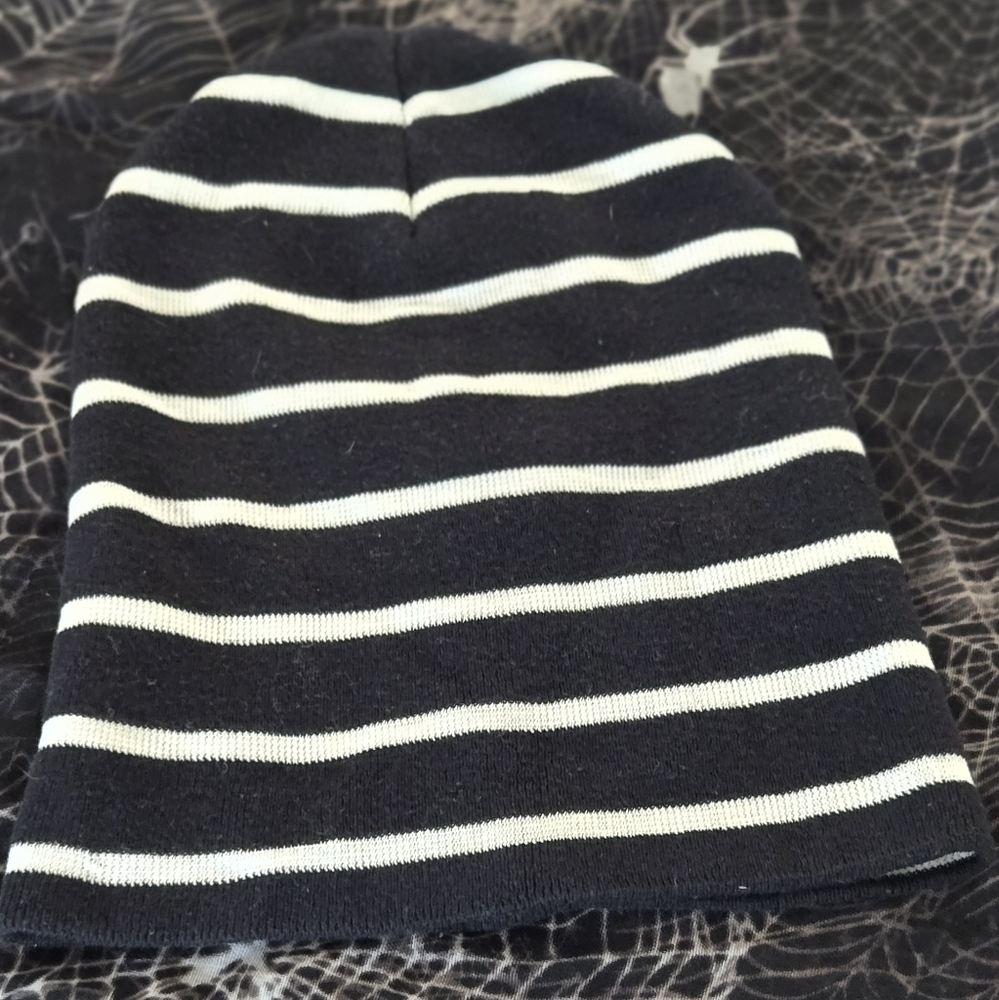 Black and White Stripes Beanie